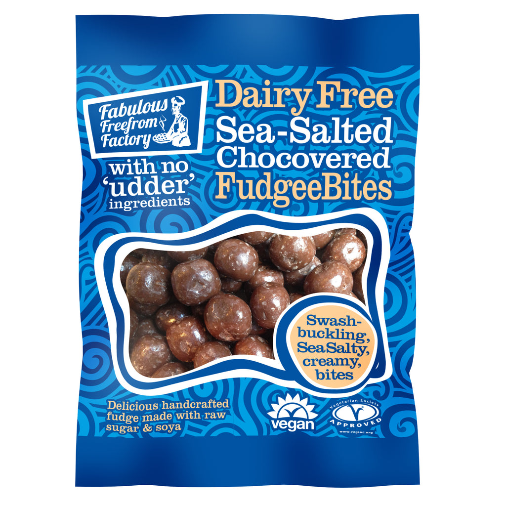 Fabulous Freefrom Factory Dairy Free Sea Salt Chocolate Fudge Bites 65g