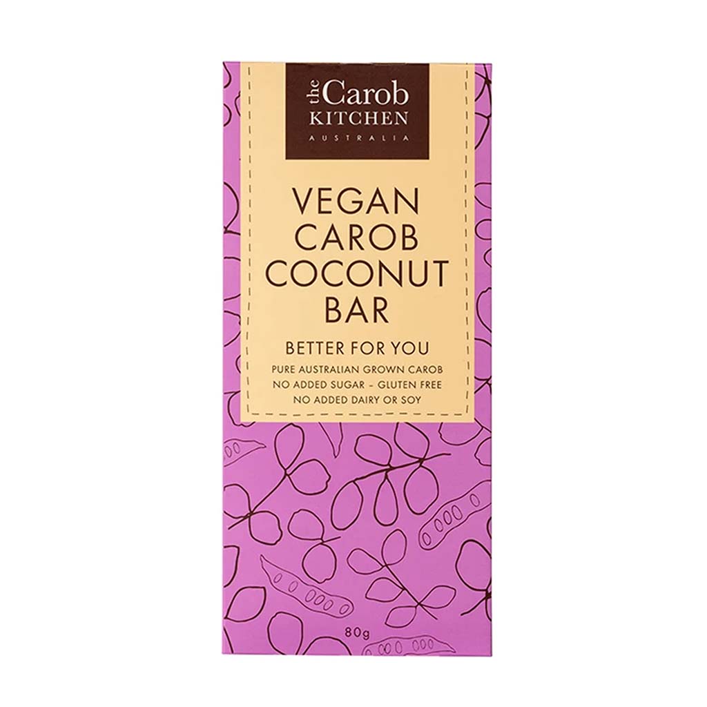 The Carob Kitchen Vegan Carob Coconut  Confectionery Bar 80g