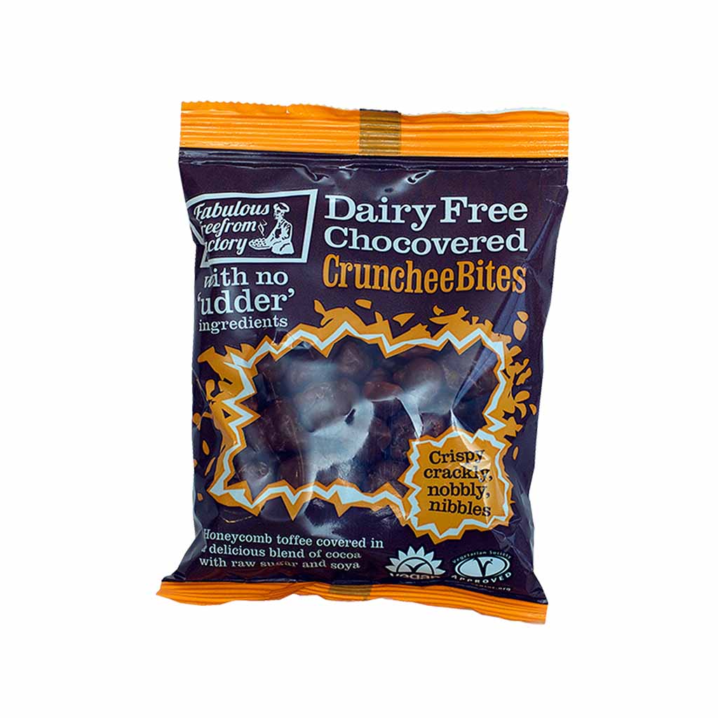 Fabulous Freefrom Factory Chocovered Crunchee Bites 65g Dairy Free