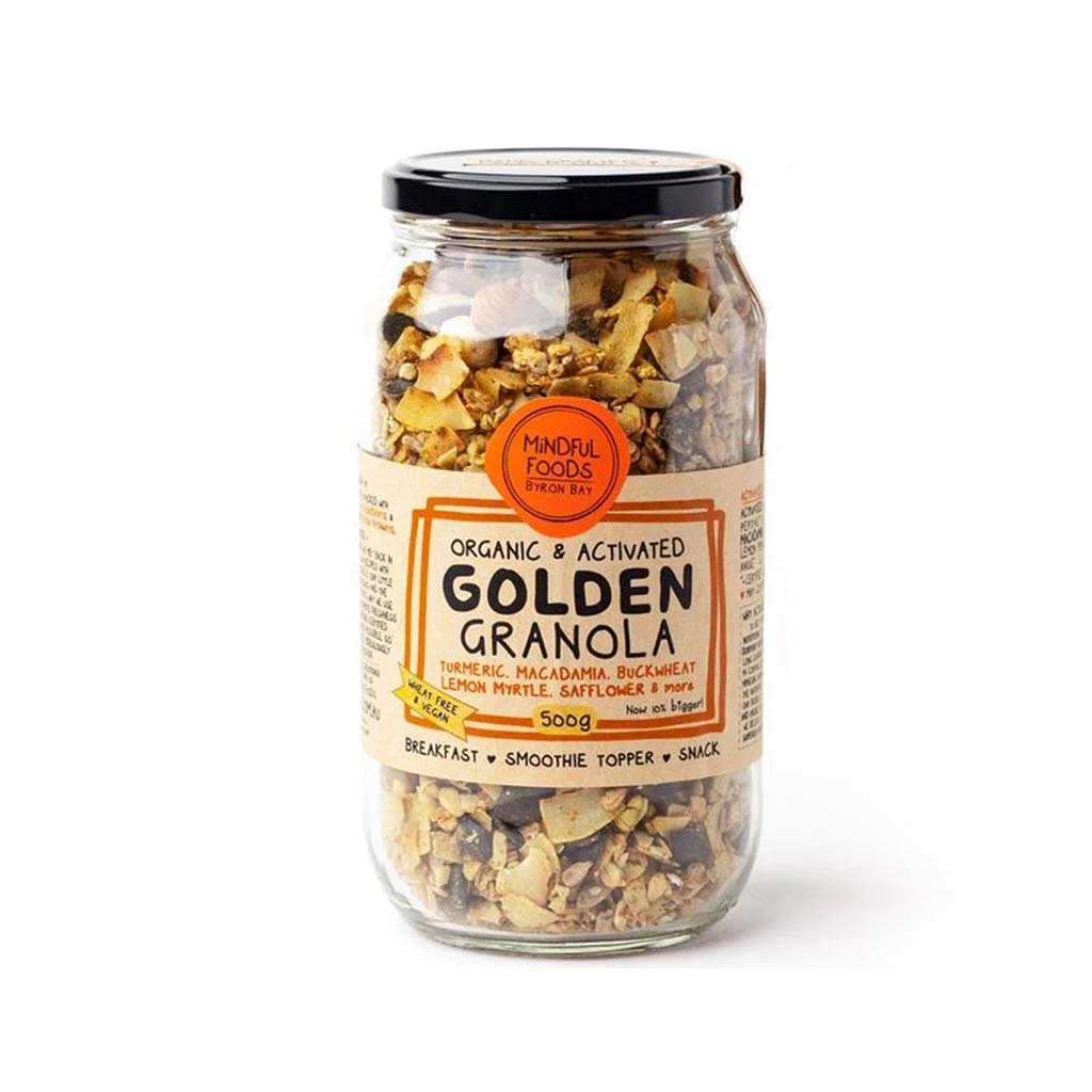 Mindful Foods Organic Activated Golden Granola 500g Jar