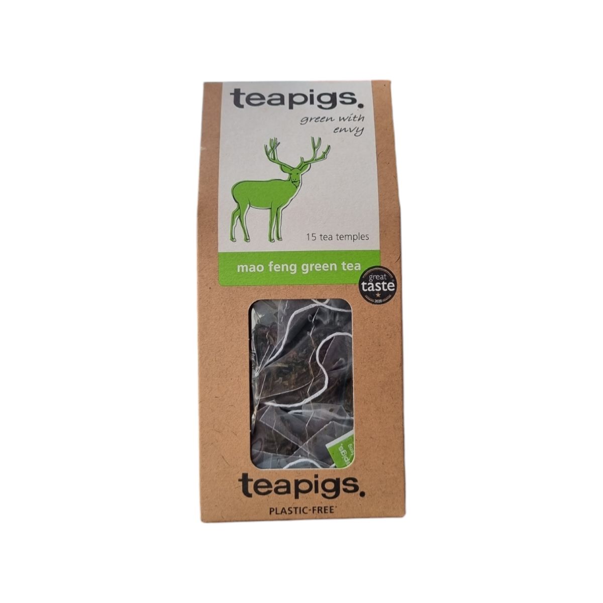 Pig Tea Teapigs Mao Feng Green 15 x 2.5g Pyramid Teabags – Nicerteas Gourmet Food