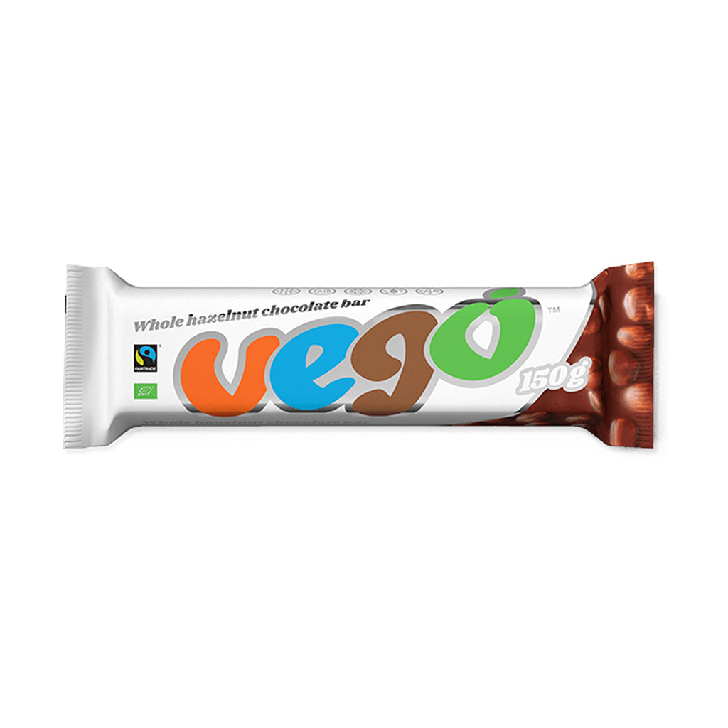 Vego Organic Whole Hazelnut Chocolate Bar 150g