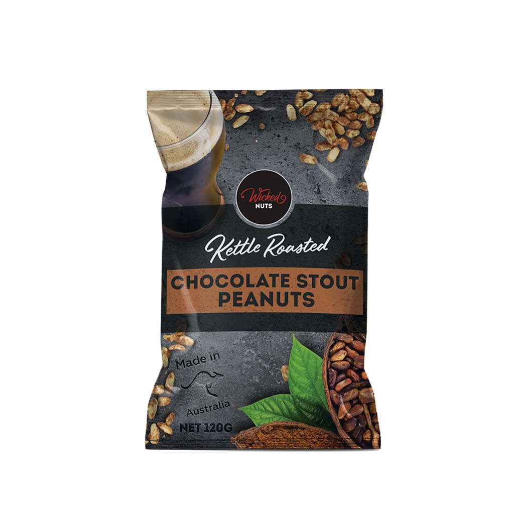 Wicked Nuts Peanuts 120g Chocolate Stout Peanuts