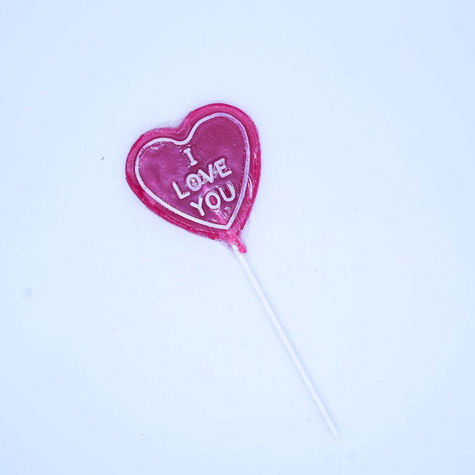 The Natural Candy Co I Love You Heart Lollipop 65g