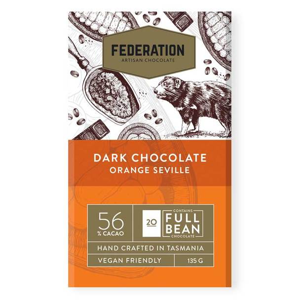 Federation Dark Chocolate Orange Seville Bar 135g